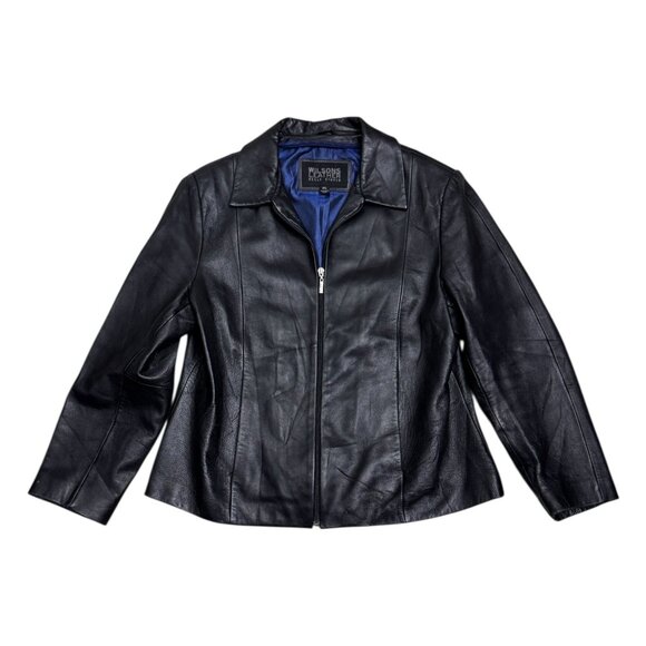 WILSONS LEATHER Pelle Studio Luxury Designer Casual Leather Jacket Womens XL - Picture 2 of 7